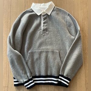 Men’s Gray Rugby Collared Sweatshirt by Champion